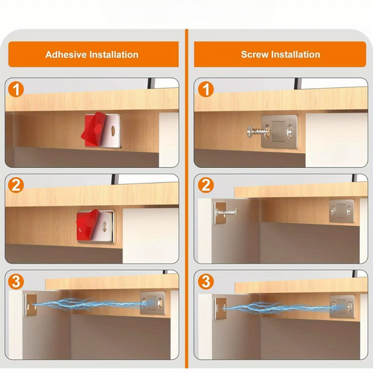 InvisiLock™ – Invisible Cabinet Door Magnets (Set of 4)